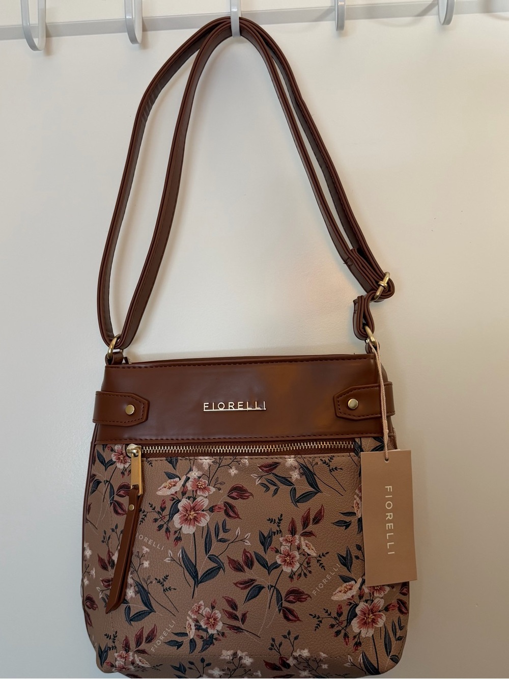 Fiorelli Brown Floral Crossbody Bag NWT